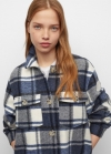 Mango Sobrecamisa cuadros - Azul