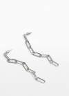 Mango Pendientes cadenas - Plata