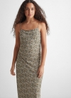 Mango Vestido largo estampado - Beige