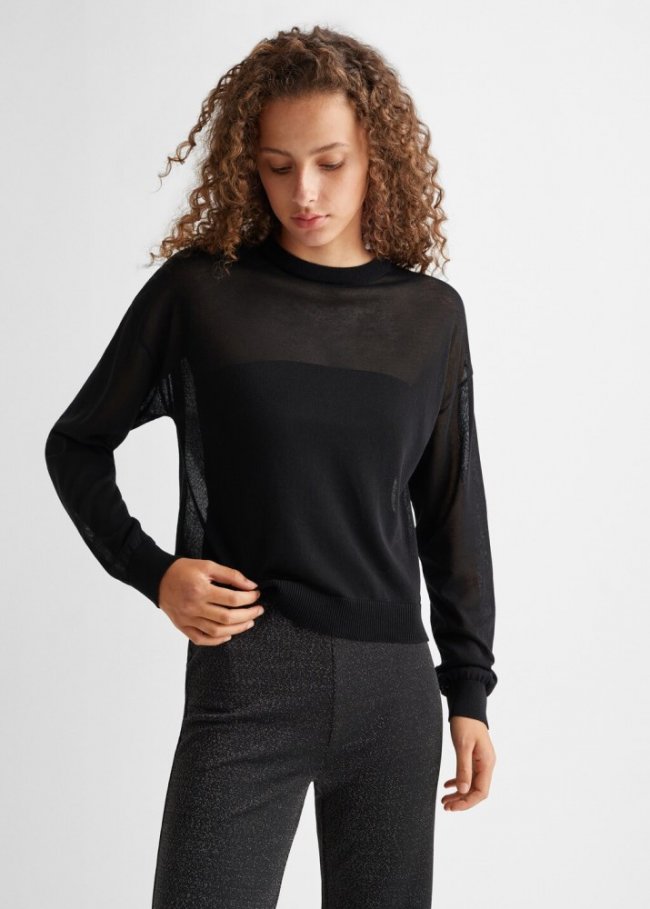 Mango Jersey transpirable - Negro