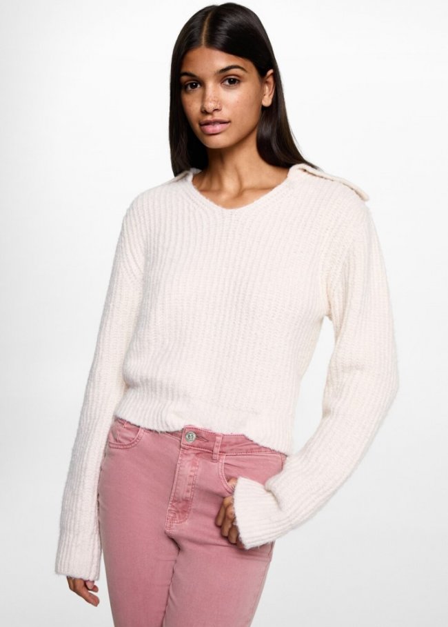 Mango Jeans flare crop - Rosa pastel