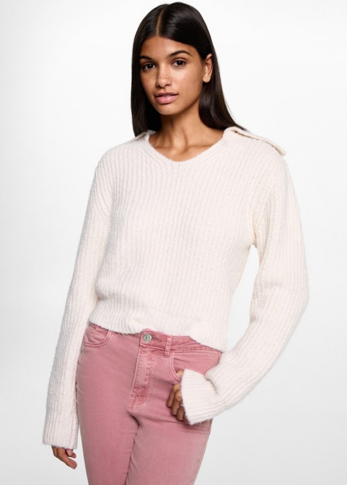 Mango Jeans flare crop - Rosa pastel