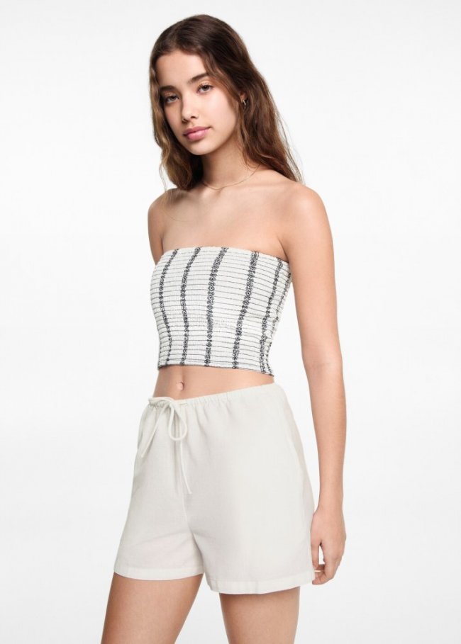 Mango Top palabra de honor - Blanco roto