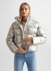 Mango Anorak metalizado acolchado - Plata
