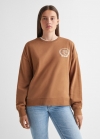 Mango Sudadera mensaje estampado - Rojo anaranjado