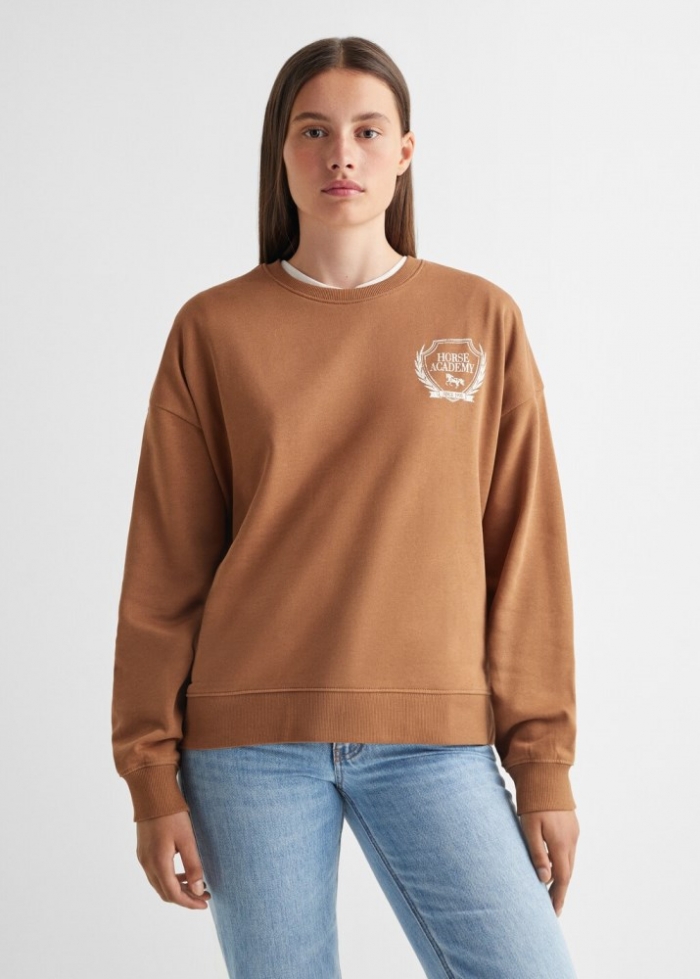 Mango Sudadera mensaje estampado - Rojo anaranjado
