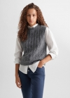 Mango Chaleco punto trenzado - Gris