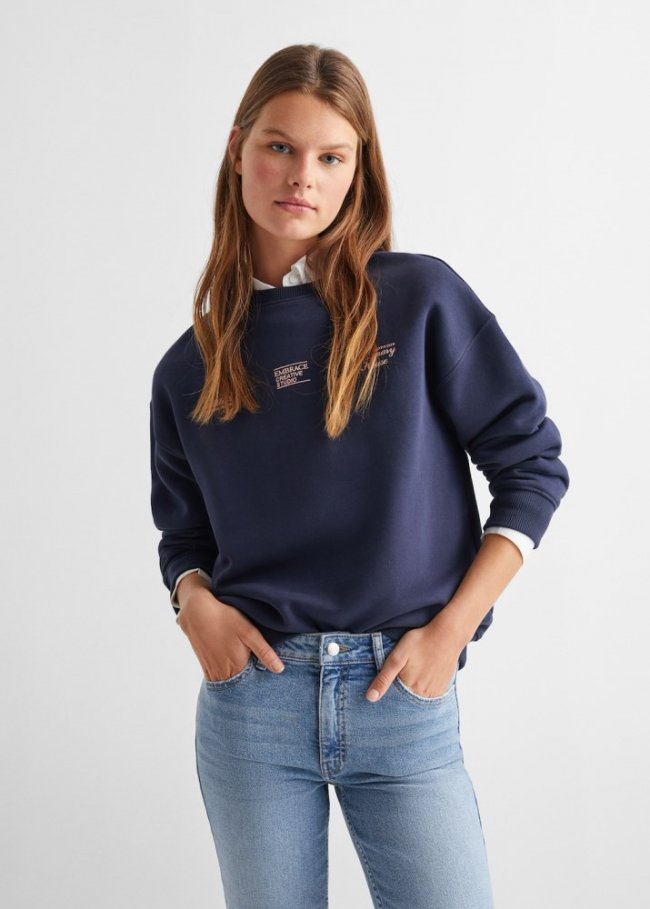Mango Jeans flare crop - Azul medio
