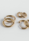 Mango Pack 3 pendientes aros - Oro