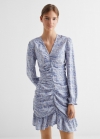 Mango Vestido estampado floral - Azul