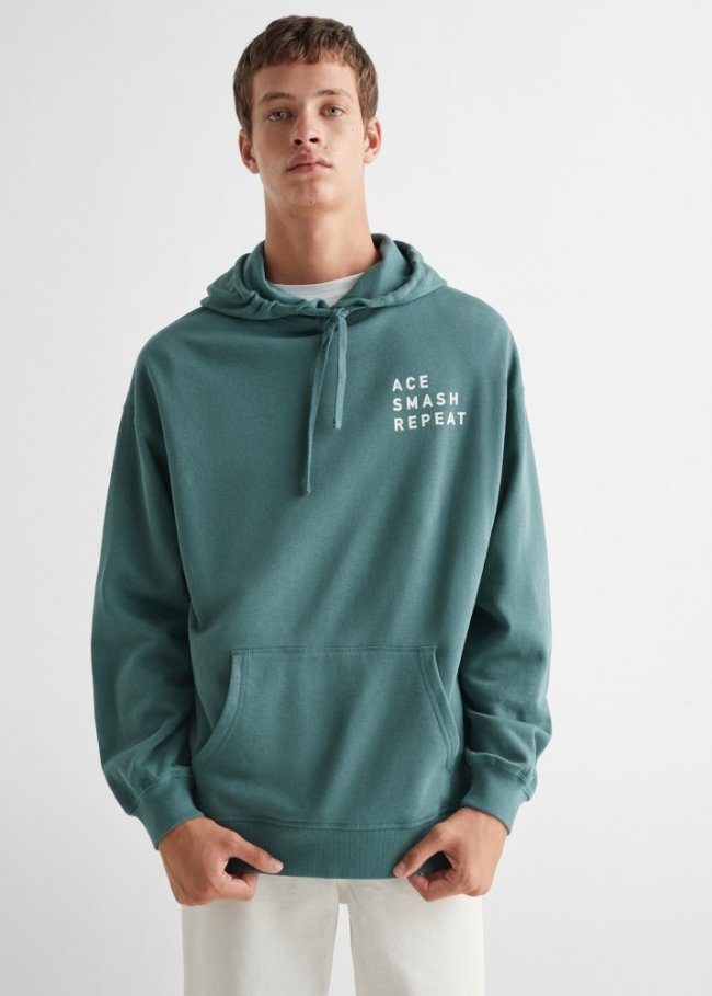 Mango Sudadera mensaje estampado - Verde
