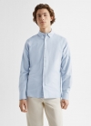 Mango Camisa regular fit Oxford algodón - Azul celeste