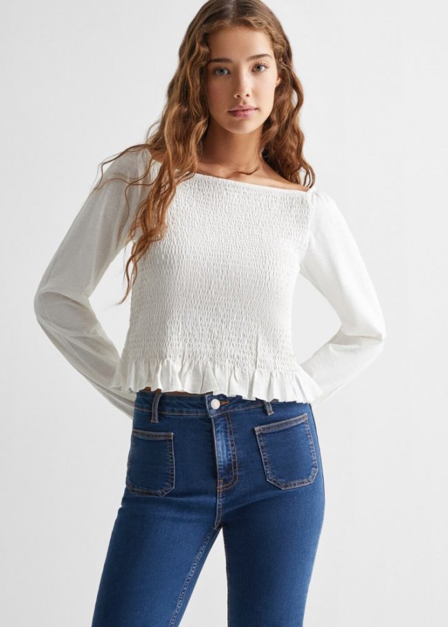 Mango Jeans flare bolsillos - Azul oscuro