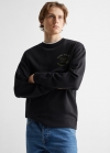 Mango Sudadera algodón mensaje - Negro