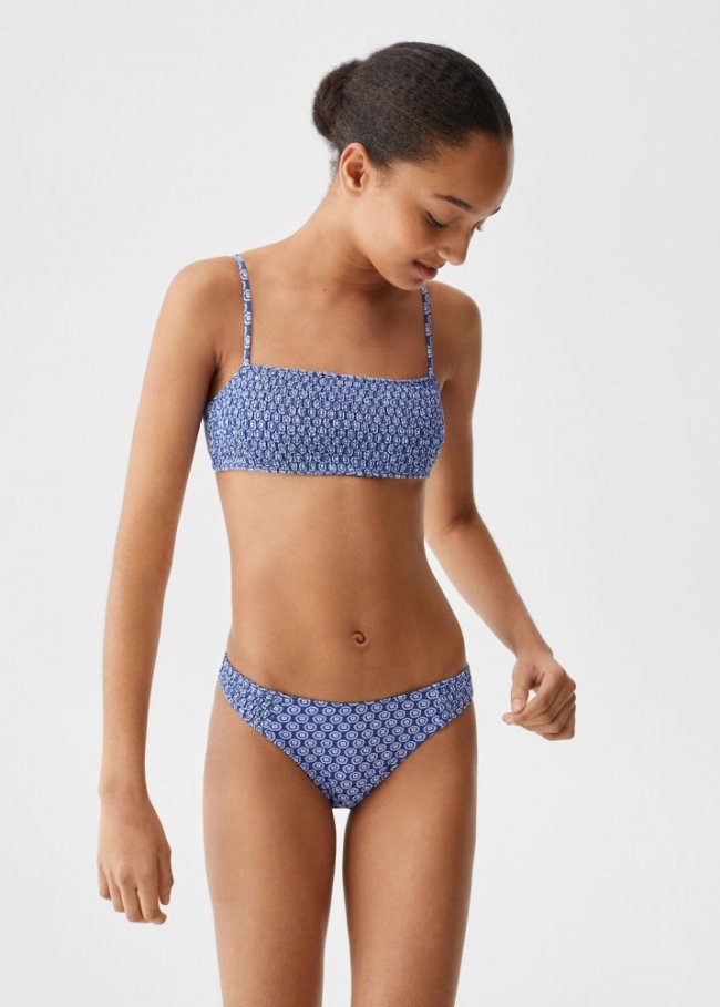 Mango Bikini estampado - Azul marino