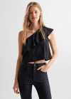 Mango Jeans skinny encerados - Negro