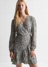 Mango Vestido estampado flores - Negro