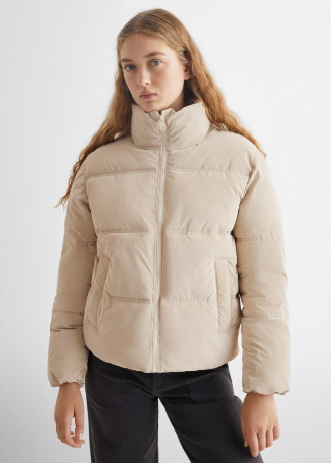 Mango Anorak acolchado - Beige