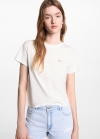 Mango Camiseta estampada algodón - Blanco roto