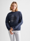 Mango Sudadera mensaje estampado - Azul marino oscuro
