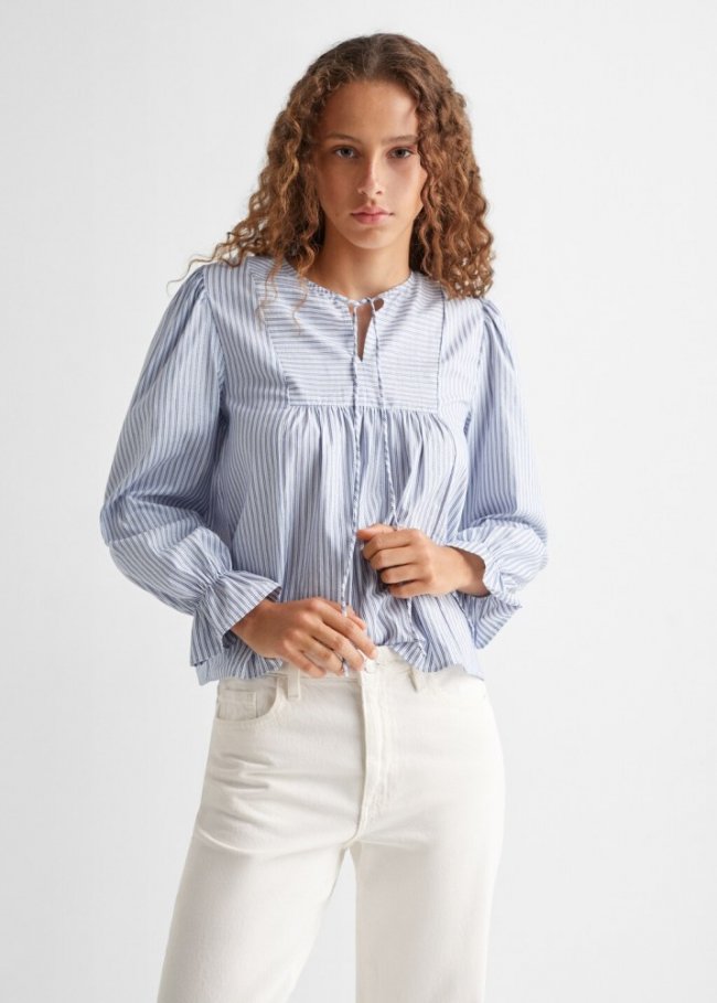 Mango Jeans mom-fit 100% algodón - Blanco roto