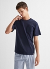 Mango Pijama largo rayas - Azul marino oscuro