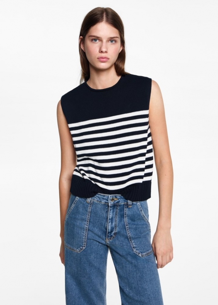 Mango Jeans culotte bolsillos - Azul medio