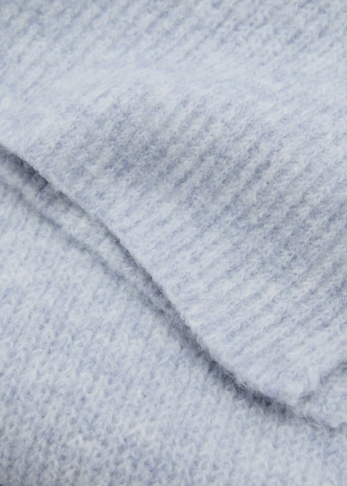 Mango Bufanda punto - Azul celeste