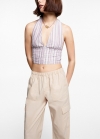 Mango Pantalón cargo fluido - Beige