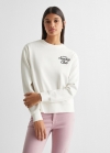 Mango Sudadera mensaje algodón - Blanco roto