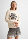 Mango Sudadera algodón estampada - Beige