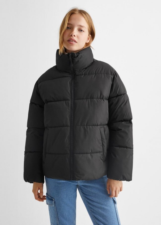 Mango Anorak acolchado - Negro