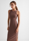 Mango Vestido midi ajustado - Marrón