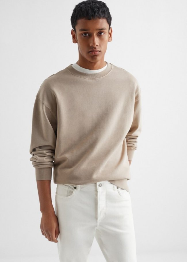 Mango Jeans slim fit botones - Blanco
