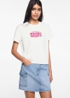 Mango Camiseta mensaje estampado - Blanco roto