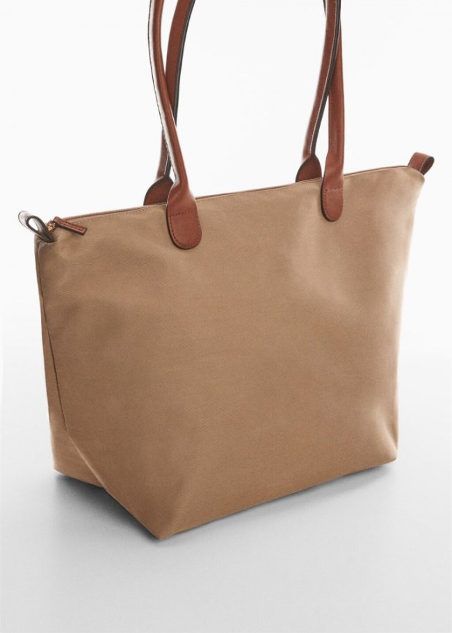 Mango Bolso shopper - Marrón medio