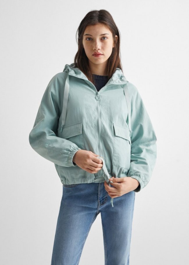 Mango Chaqueta bolsillos ligera - Azul celeste