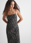 Mango Vestido estampado midi - Negro