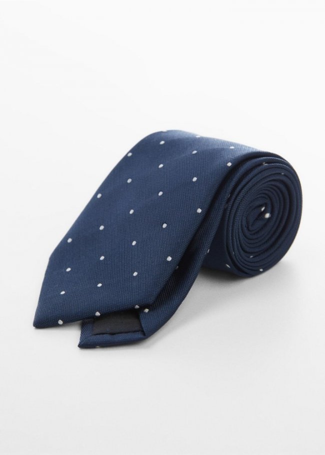 Mango Corbata topos - Azul