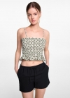 Mango Short lino lazo - Negro