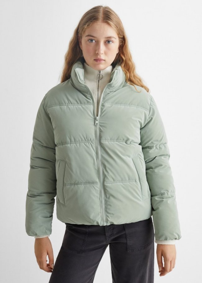 Mango Anorak acolchado - Verde pastel