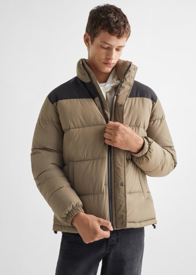 Mango Anorak acolchado - Beige
