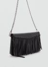 Mango Bolso cruzado flecos - Negro