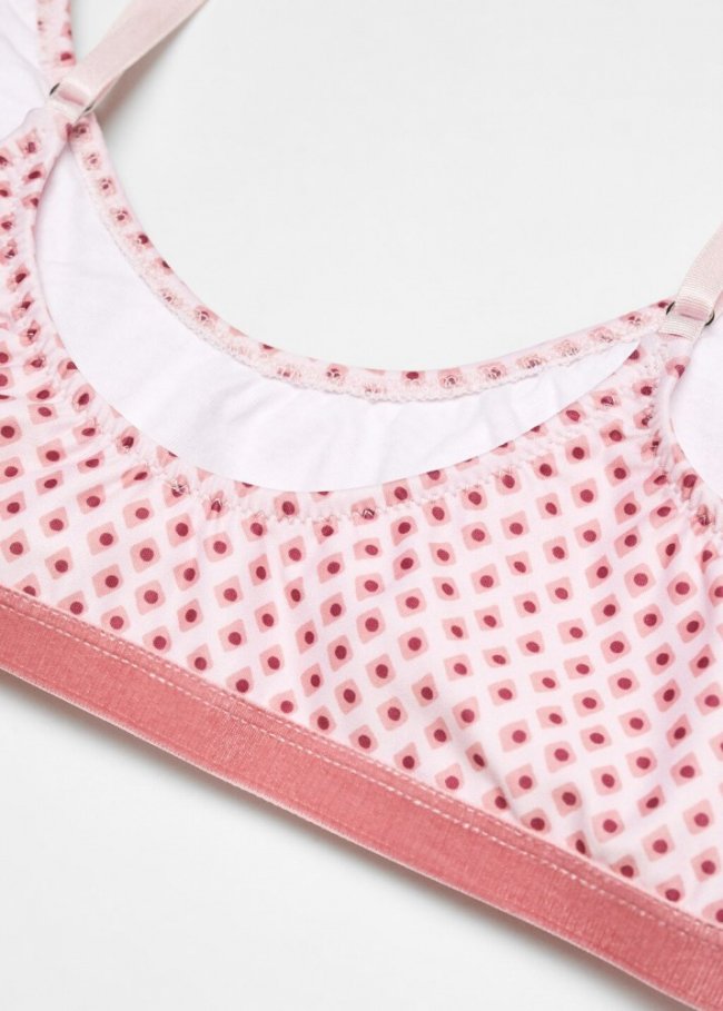 Mango Sujetador estampado - Rosa