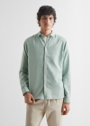 Mango Camisa lino - Verde