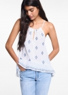Mango Blusa bordado étnico - Blanco roto