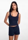 Mango Pack pijama algodón corto - Azul marino oscuro