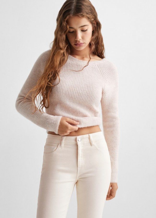 Mango Jeans flare crop - Beige