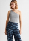 Mango Pantalón fluido estampado - Azul