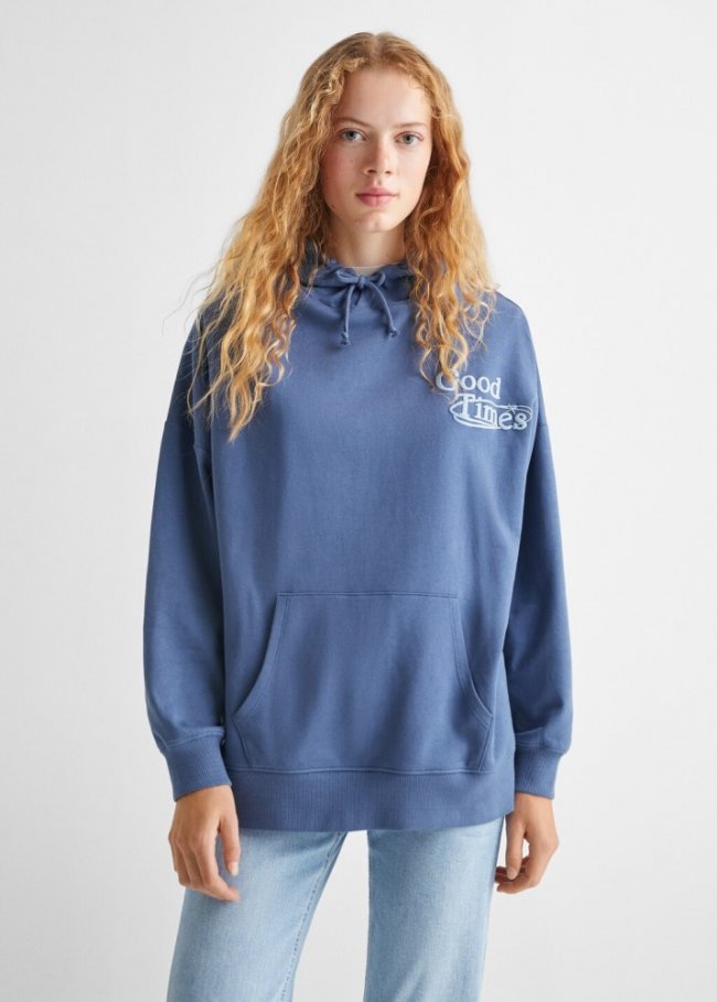 Mango Sudadera mensaje estampado - Azul